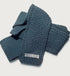 PURE MERINO WOOL , REGULAR LENGTH , UNISEX, SKINNY SCARF, SLATE-BLUE COLOUR