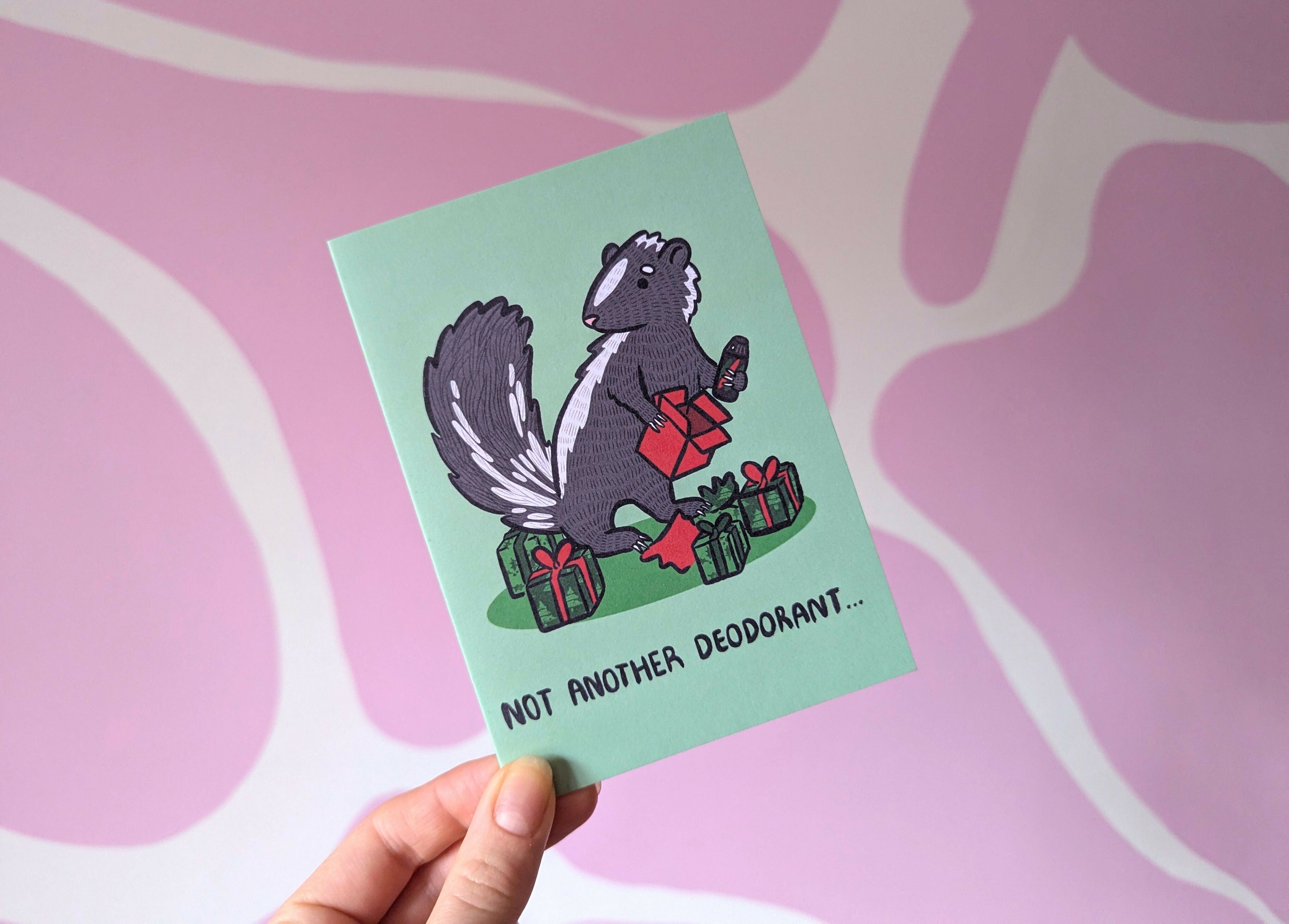 Funny Skunk Christmas Card