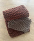 MID-LENGTH COSY CHUNKY 2-COLOUR SCARF - MAHOGANY & FAWN