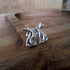 Handmade Silver Hare Studs