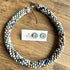 Boho Chic Wood Beads Choker/ Handmade Multicolour Necklace with FREE pair of studs