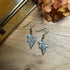 Stunning Brass Turquoise Patina Leaf Earrings