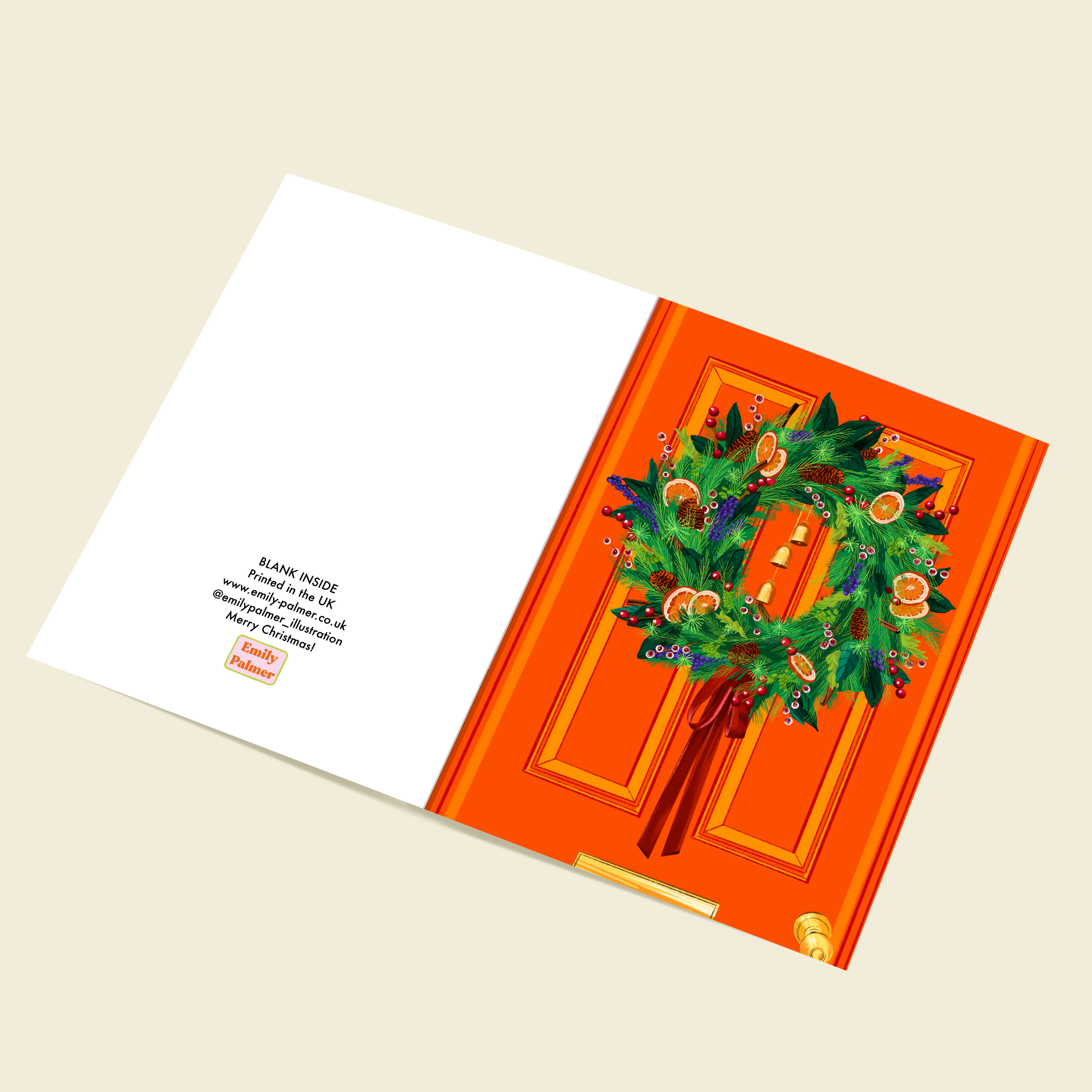 Festive Wreath Christmas Card