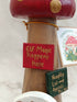 30cm Red Handmade, Free Standing Painted Wooden Bell Shaped Topped Toadstool Elf House - Whimsical Woodland Ornament & Holiday Keepsake