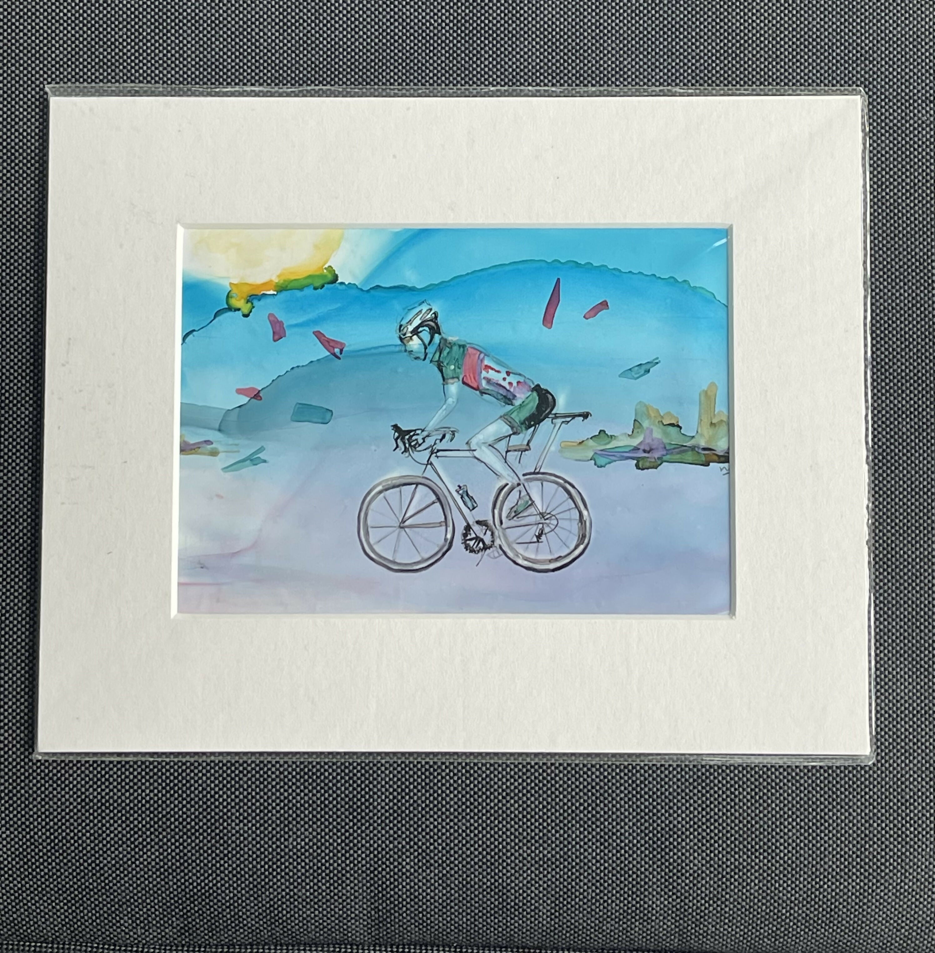 Cycling In The Sun - Original Painting
