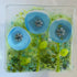 Small Fused Glass Blue Flower Trio