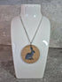 Unique Handcrafted Round Pendant Showing a Seated Hare