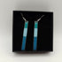 Long Rectangle Drop Enamel Earrings