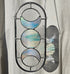 Iridescent & Clear Corded Moon-Phase Stained Glass Panel