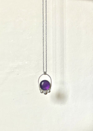 Amethyst and Silver Pendant