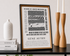Hull FC Art Print OLD FAITHFUL LYRICS Design in White