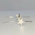 Shooting Star’ Sterling Silver Textured Star Threader Earring