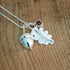 Handmade Large Oak Leaf & Acorn Necklace With Garnet