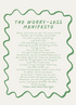 Worry-Less Manifesto A5 Art Print