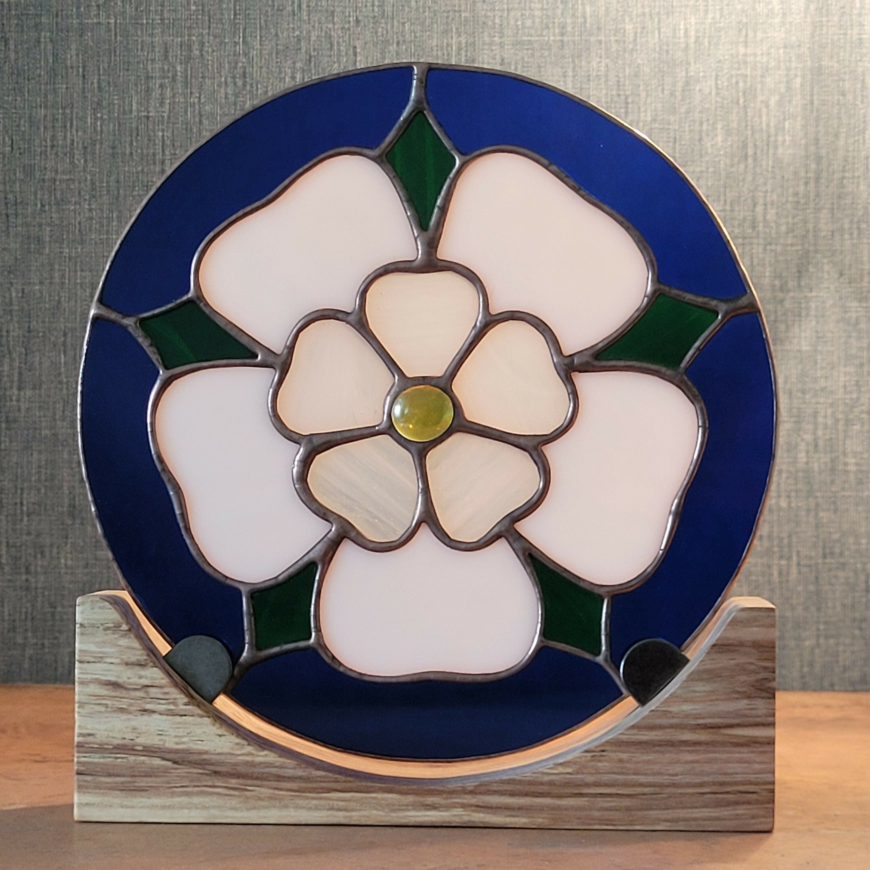 Yorkshire Rose Panel on Round Ash Display