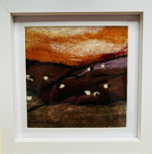 Miniature Dales Landscapes made from Yorkshire Wool with Sheep