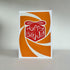 Happy Birthday Card - Orange, Off White and Red Gift Design