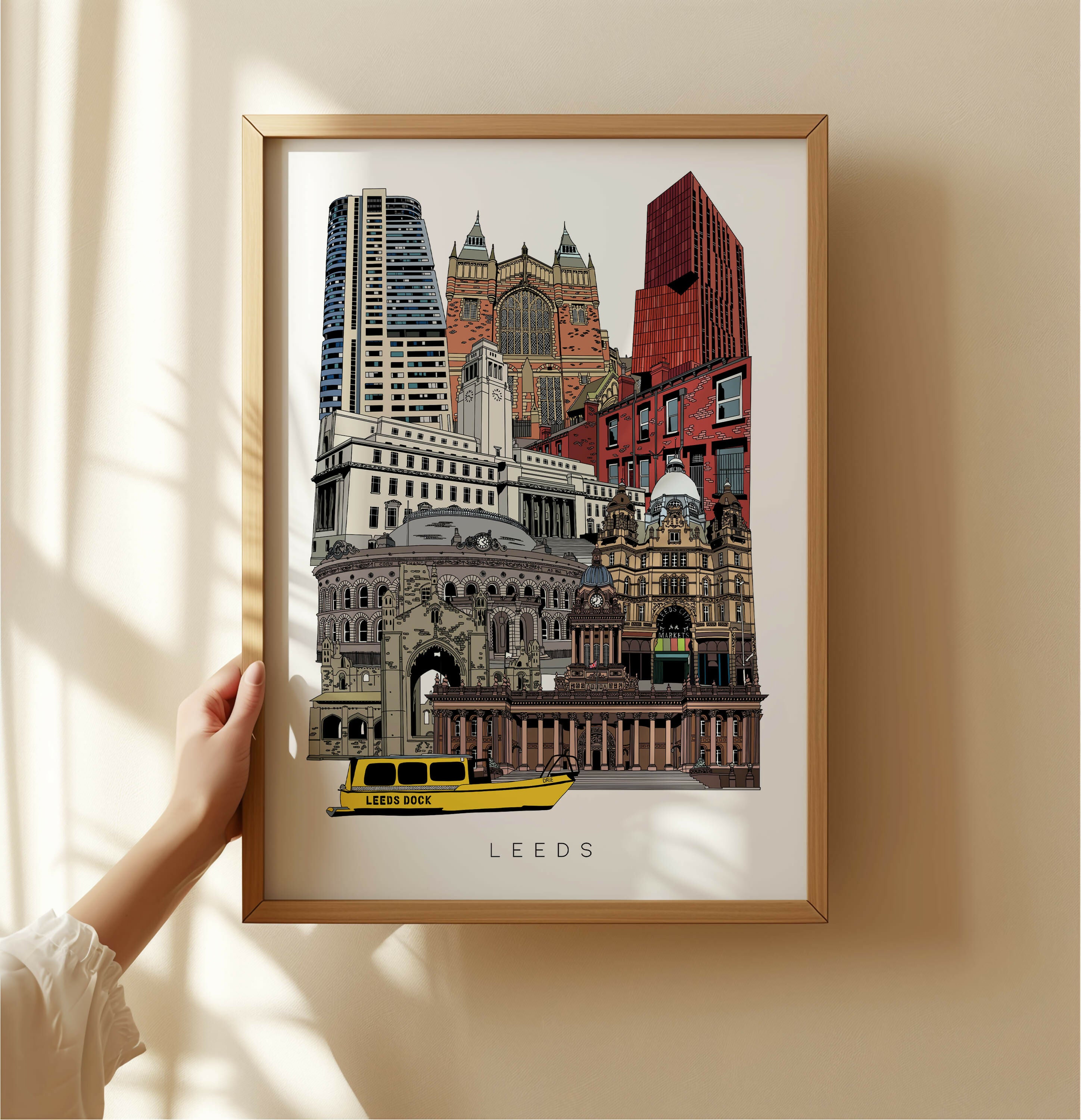 Leeds Landmarks Art Print