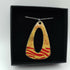 Yellow and Red Striped Enamel Pendant