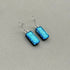 Ice Blue Dichroic Glass Necklace and Earrings Set - Sterling Silver, Handmade by Jade Tapson Glass