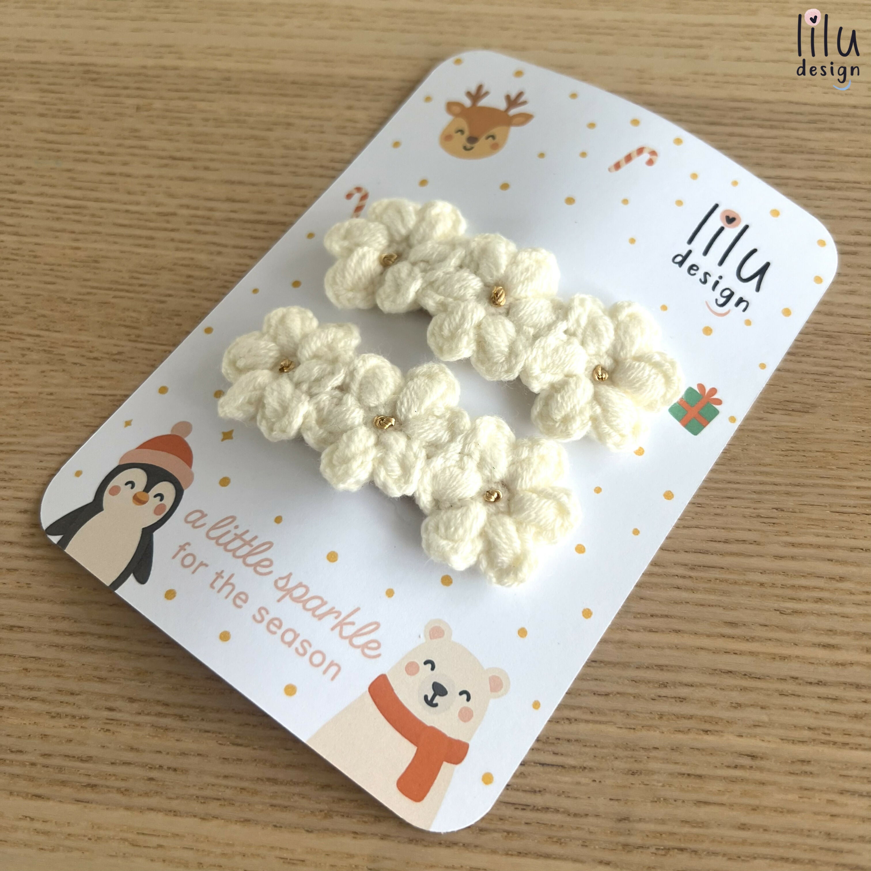 FESTIVE Hair Clip Set - Three Flowers