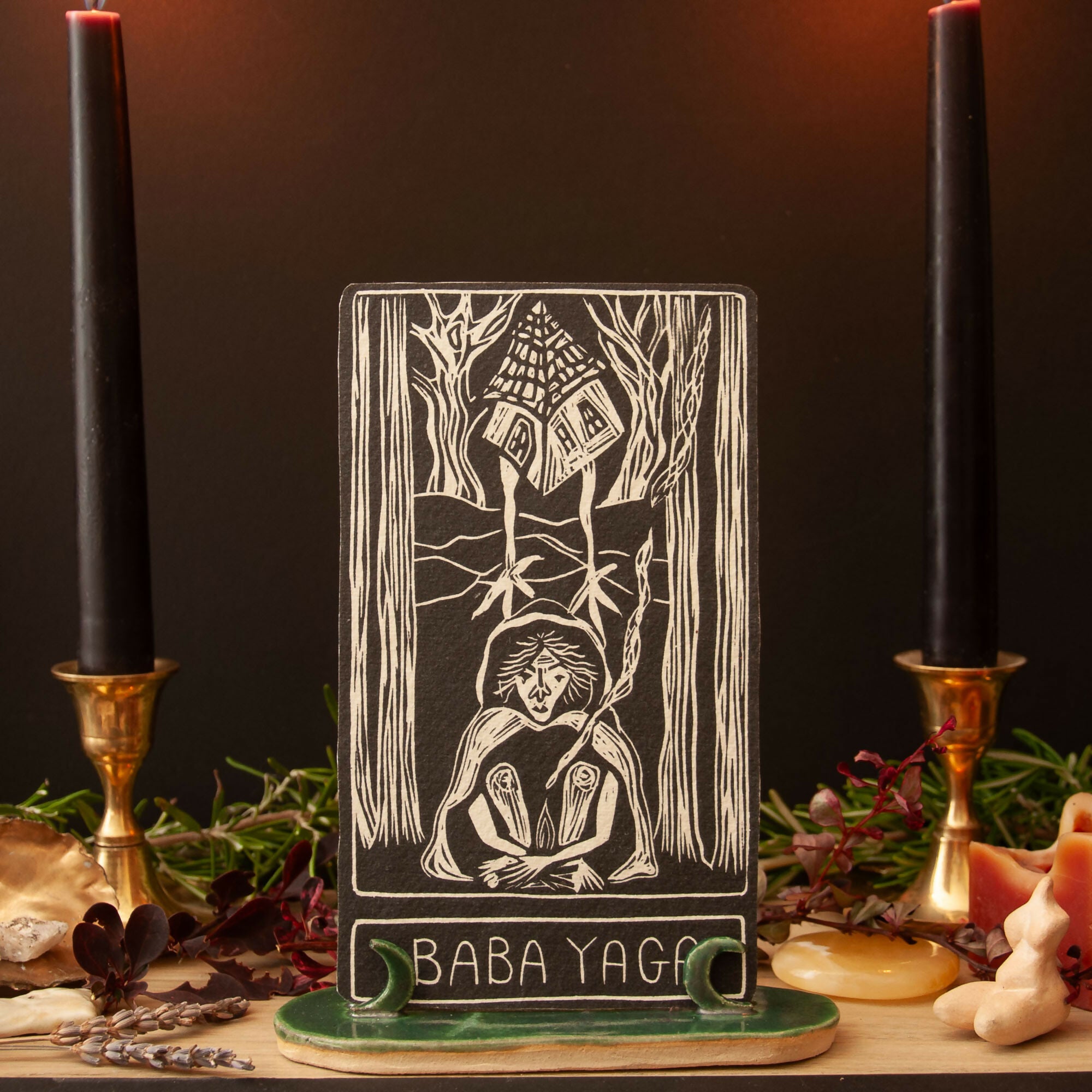 BABA YAGA GODDESS ALTAR CARD