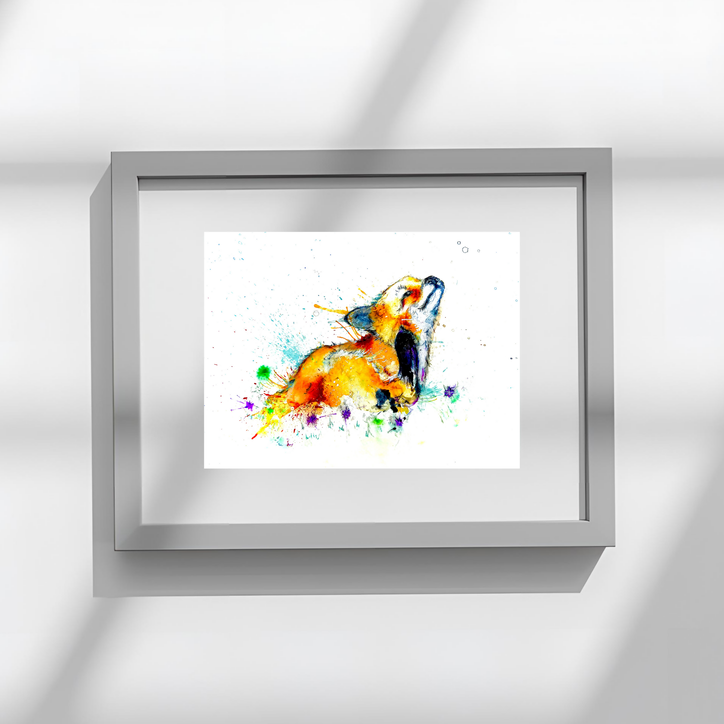 FINE ART PRINT OF ITCHY THE FOX, PART OF THE 'ANIMAL ART COLLECTION'