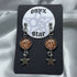 Leopard Print Star Dangle Earrings