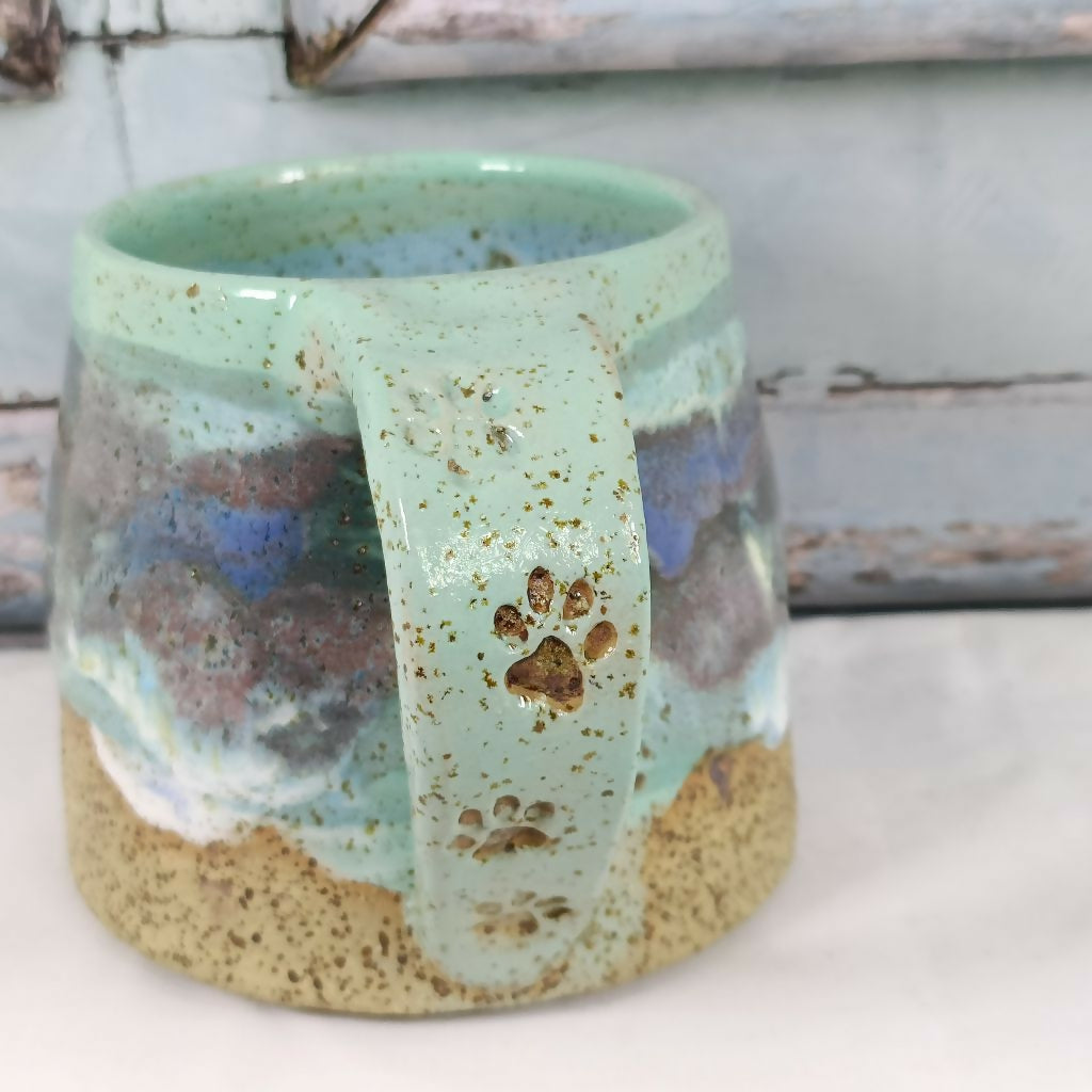 Seashore Pawprints Mug