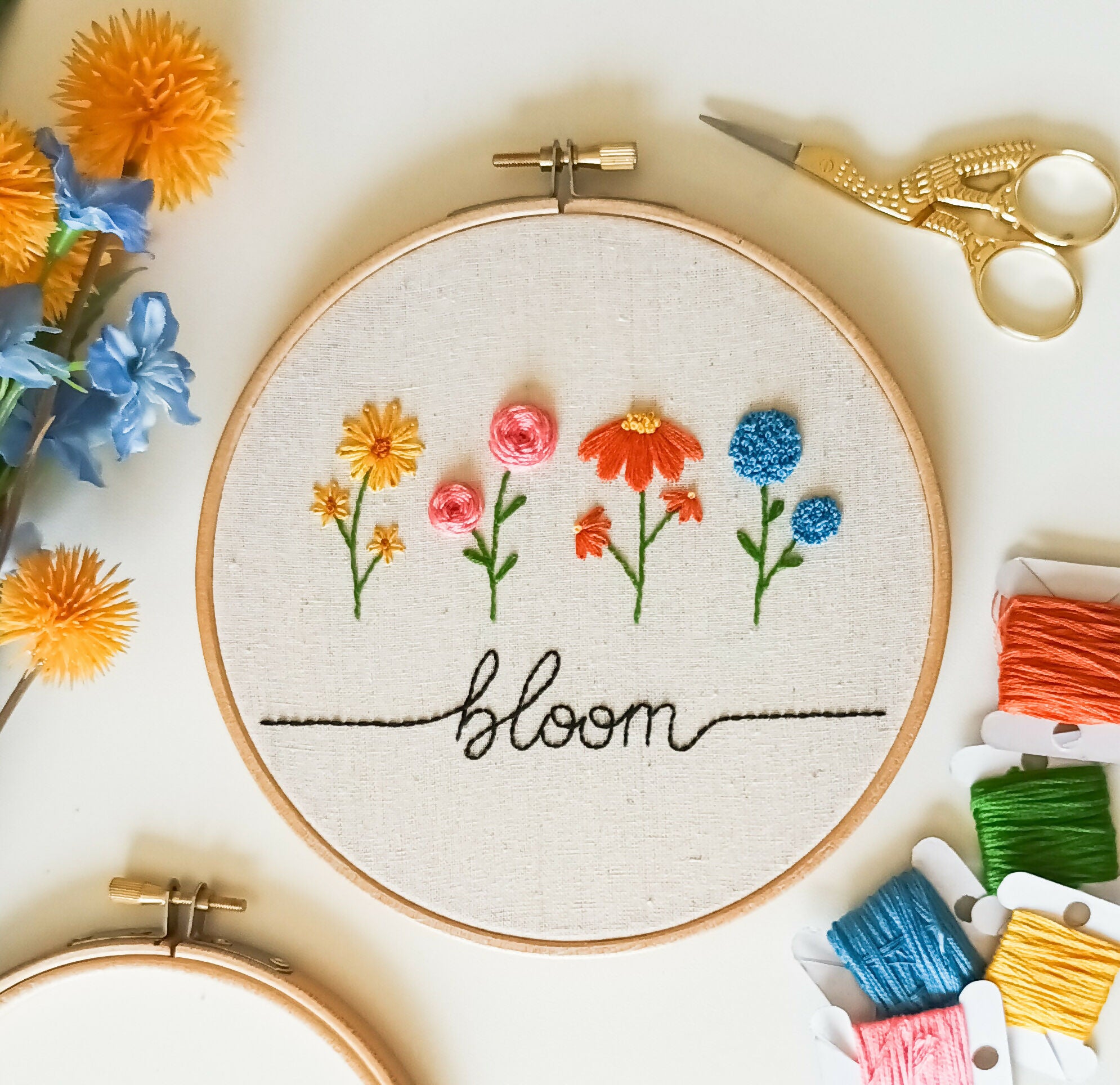 DIY Embroidery Kit For Beginners - Bloom