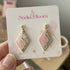 Pink Floral Polymer Clay Earrings
