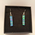 Green and Pink Textured Dichroic Earrings