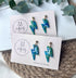 Ocean Dream Collection - Small Lightening Bolts Polymer Clay Earrings