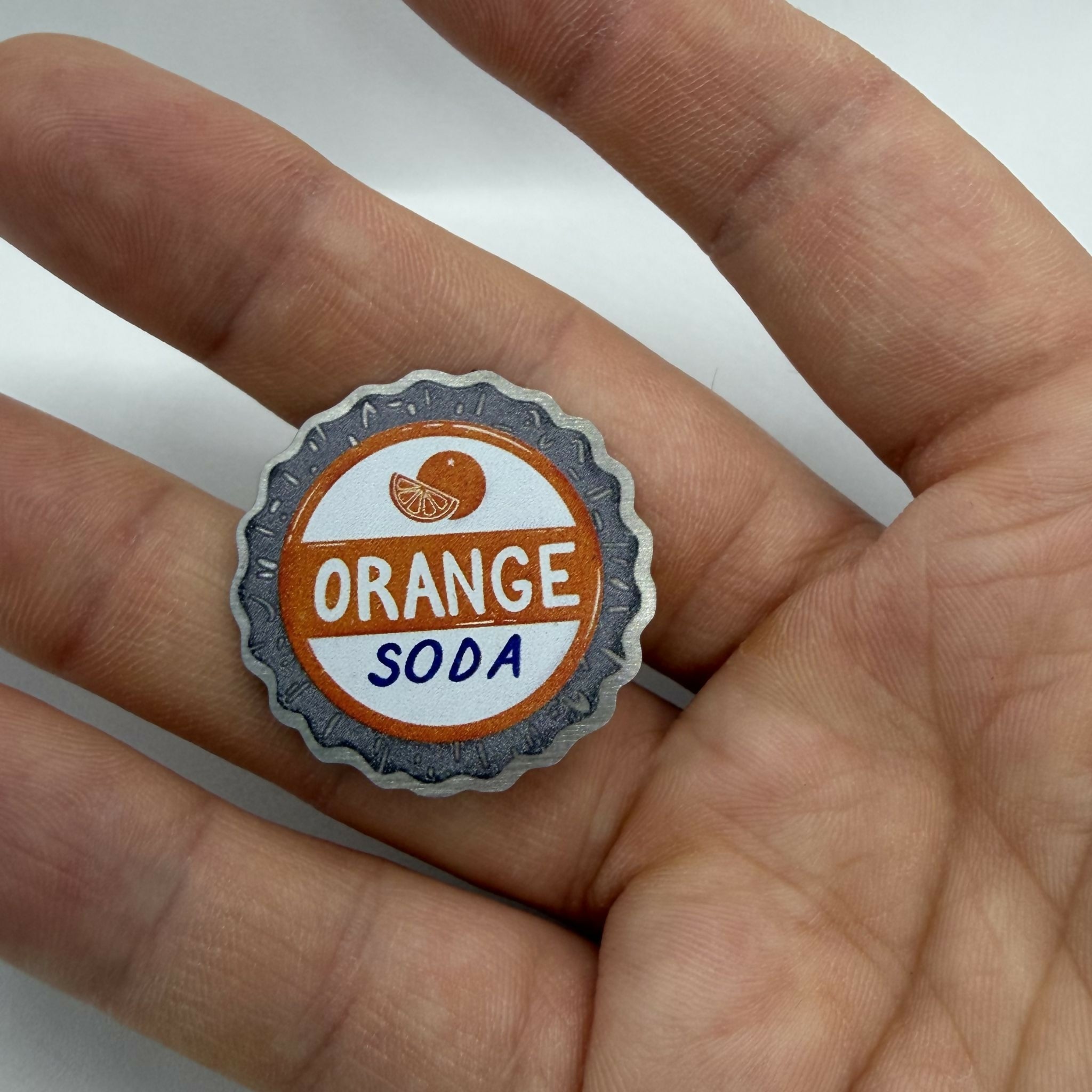 Orange Soda Eco-Metal Pin Badge