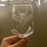 Etched Wine Glass