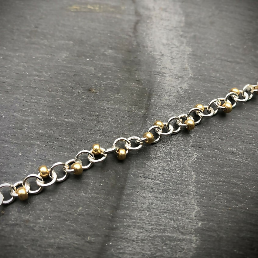 Sterling Silver Miyuki Dots Bracelet