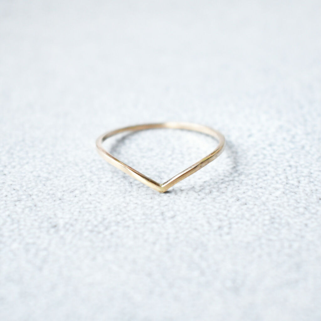 14-Karat Gold Filled Chevron Ring