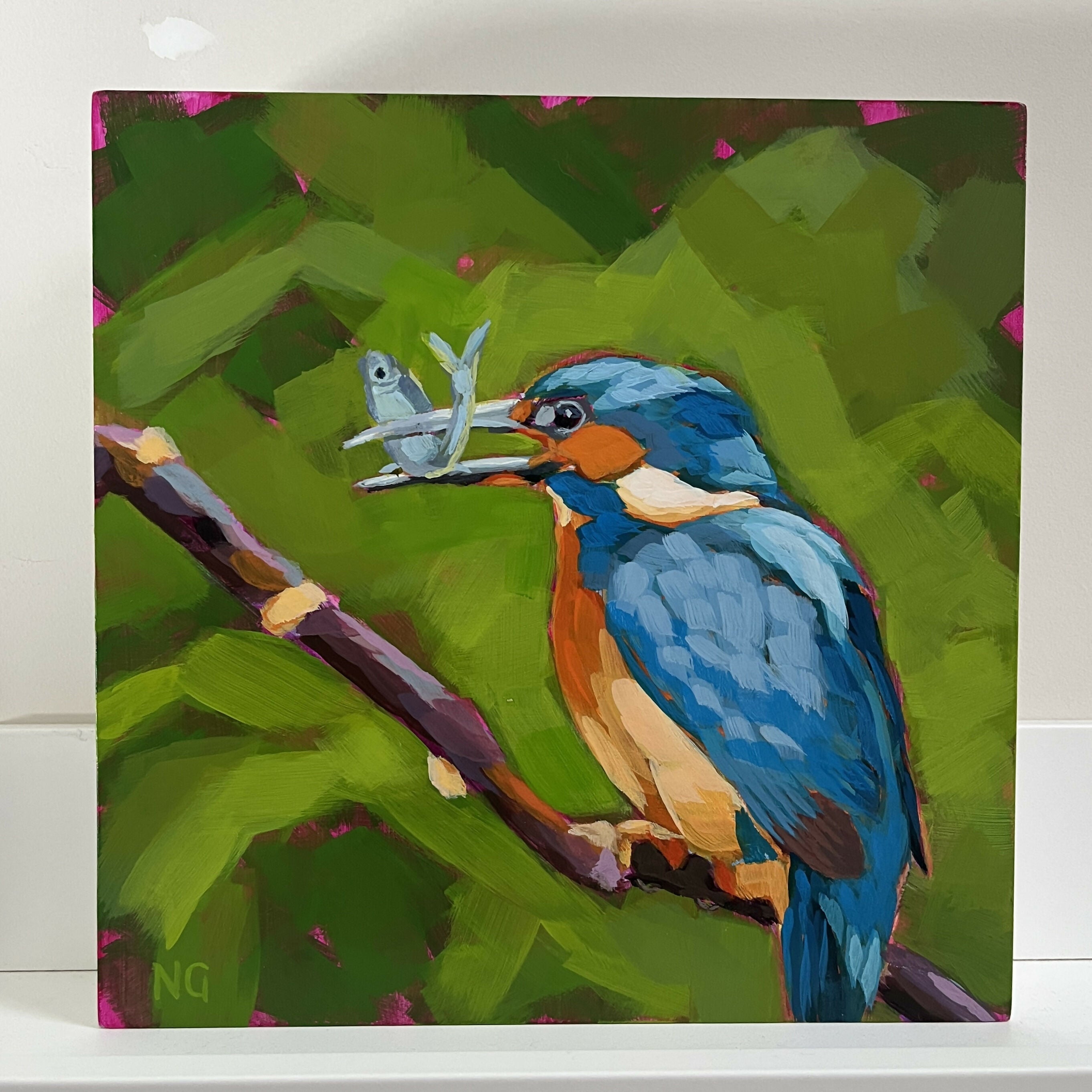 Kingfisher #3 - Original Acrylic Painting