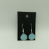 Powder Blue Enamel Circle Earrings