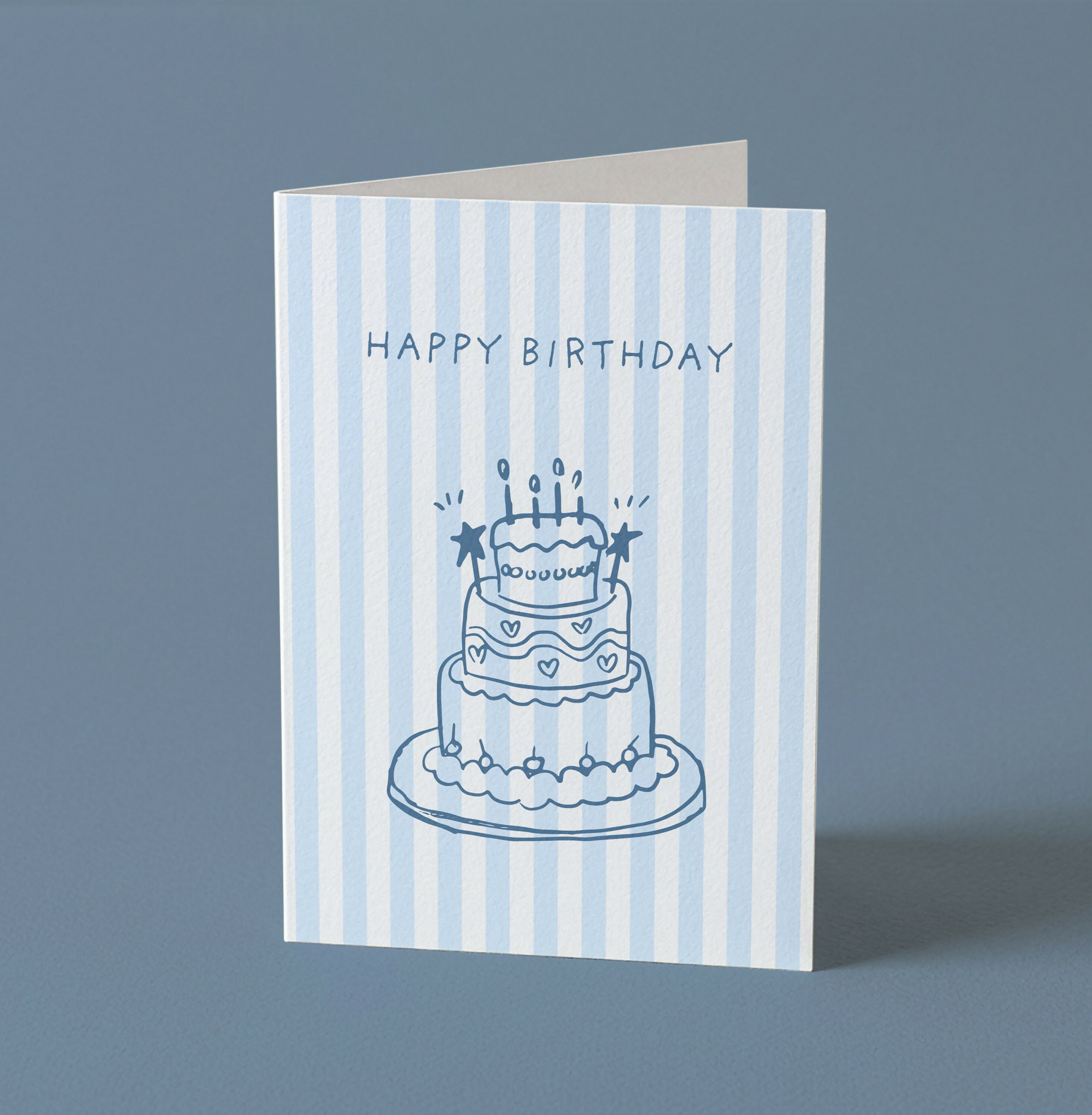 Happy Birthday Stripy Card