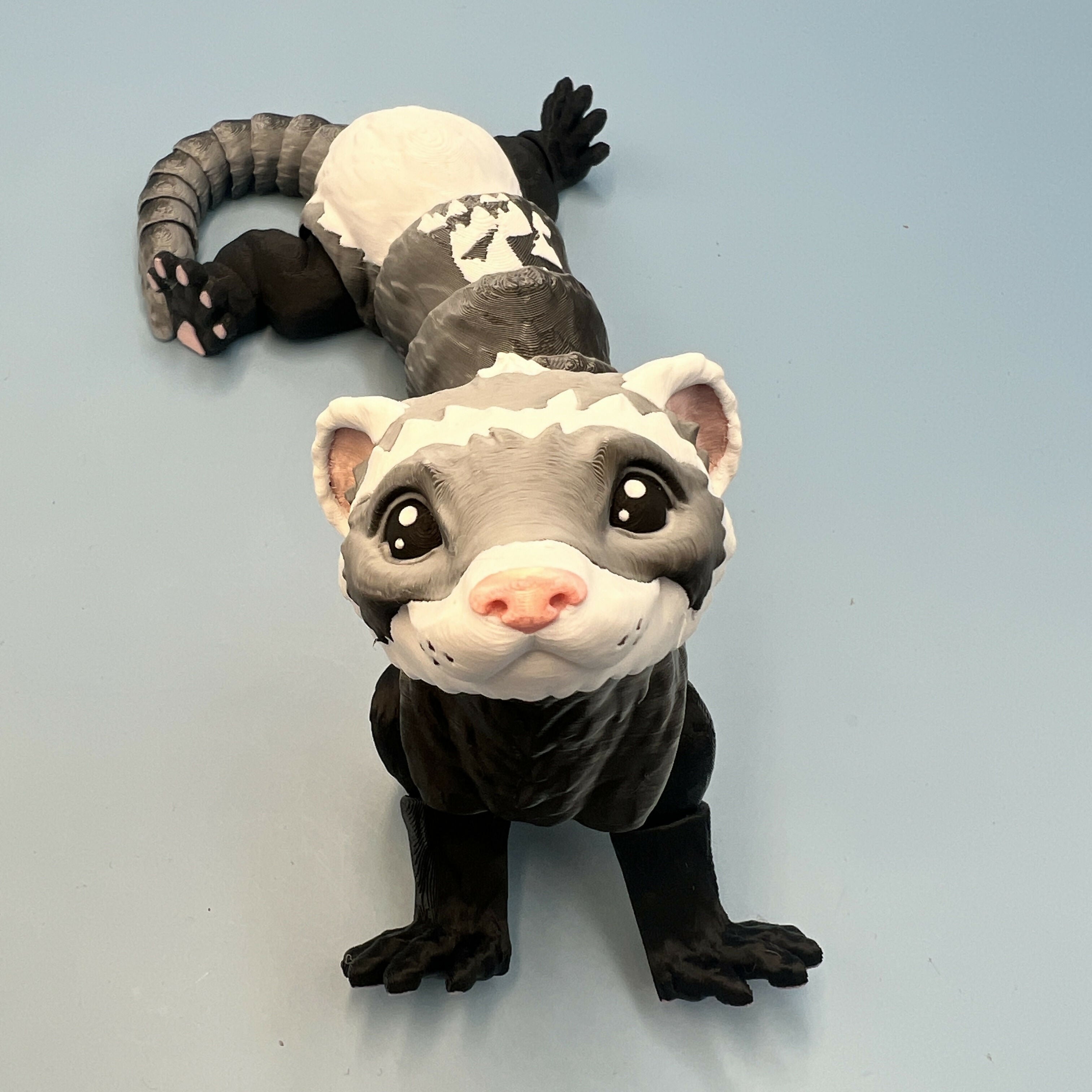 3D Printed EXTRA LARGE: Articulated Sensory Fidget Animals friends Ferret 35CM