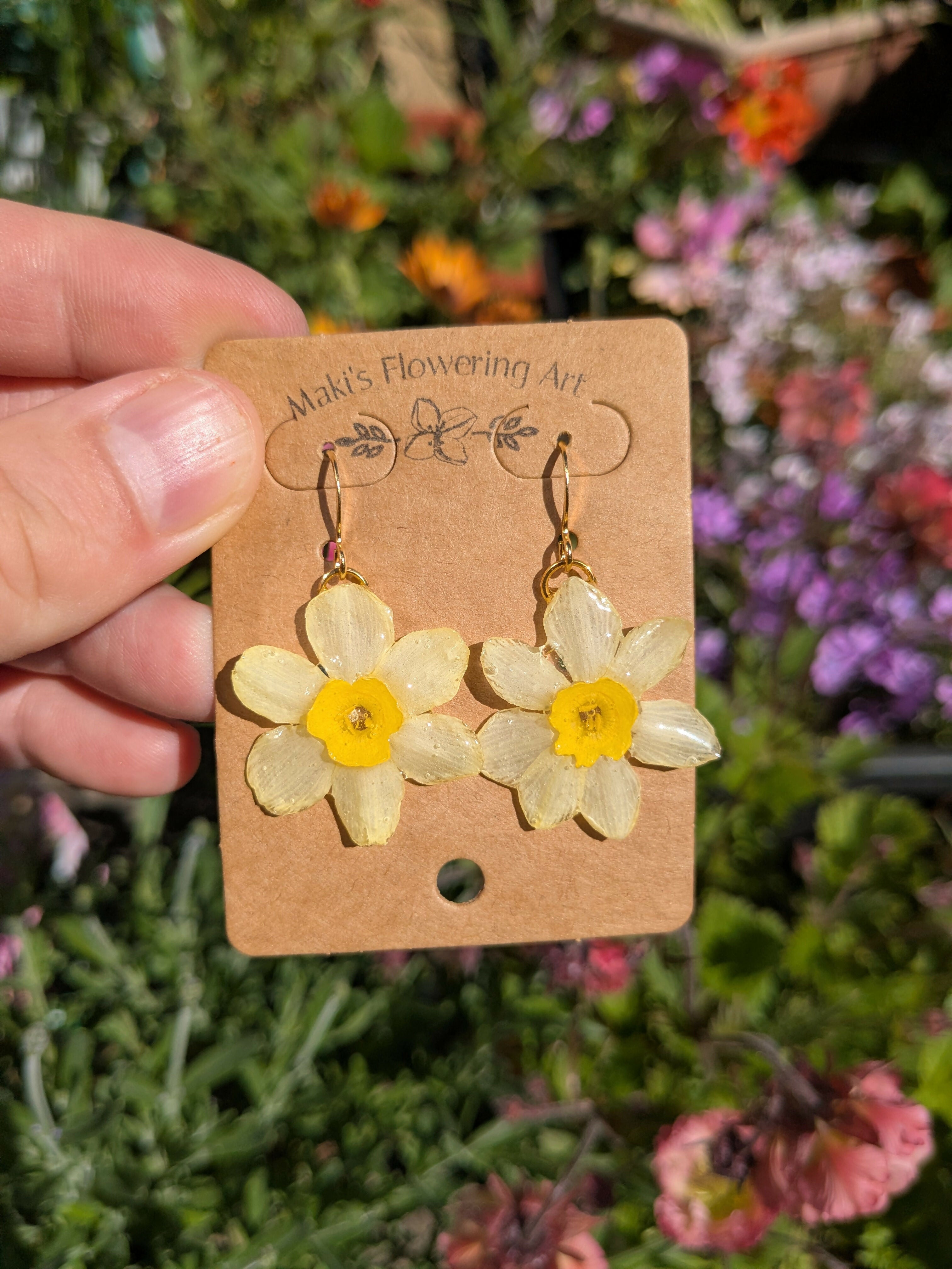 REAL NARCISUSS AVALANCHE EARRINGS