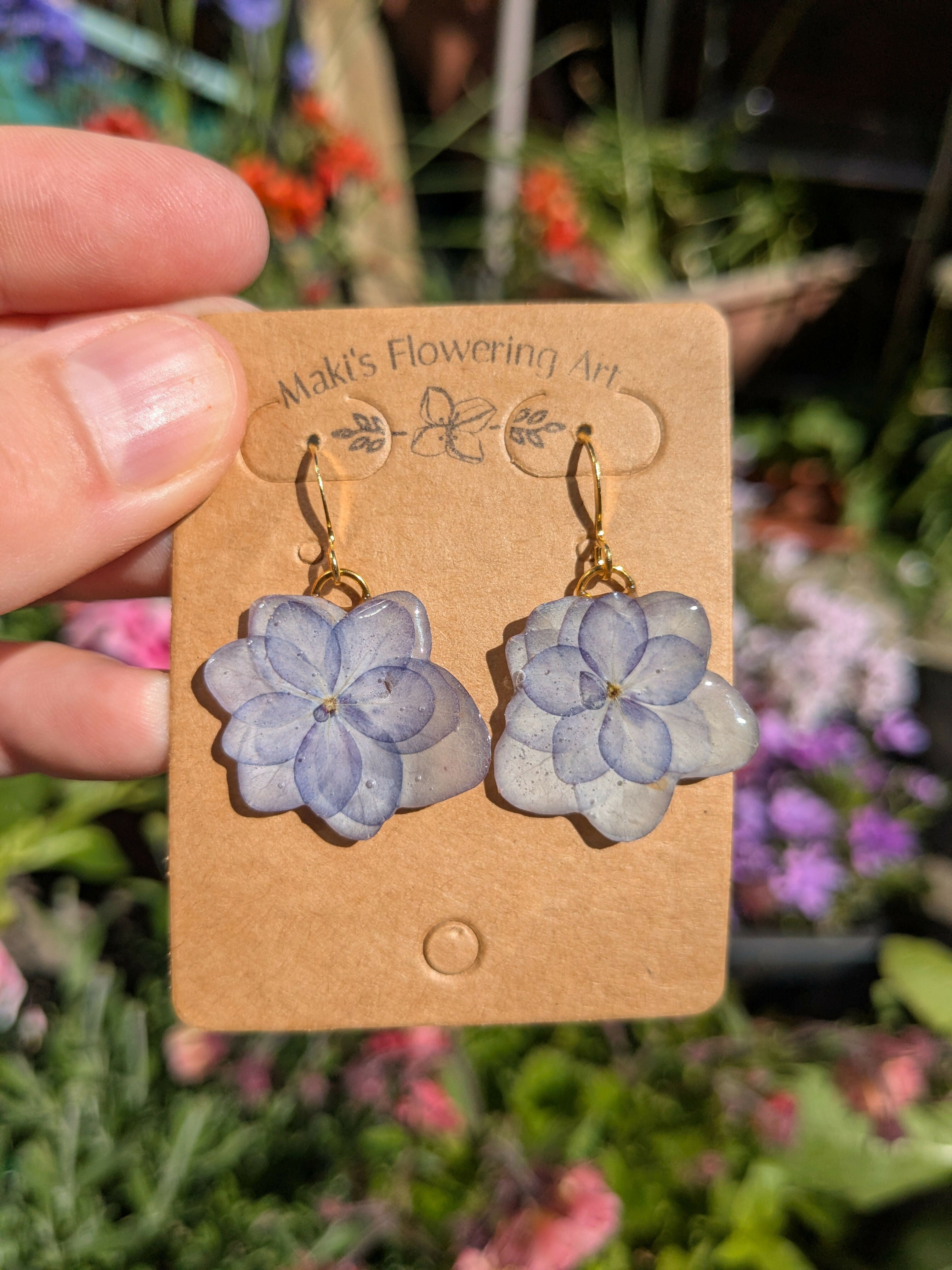 PURPLE HYDRANGEA EARRINGS