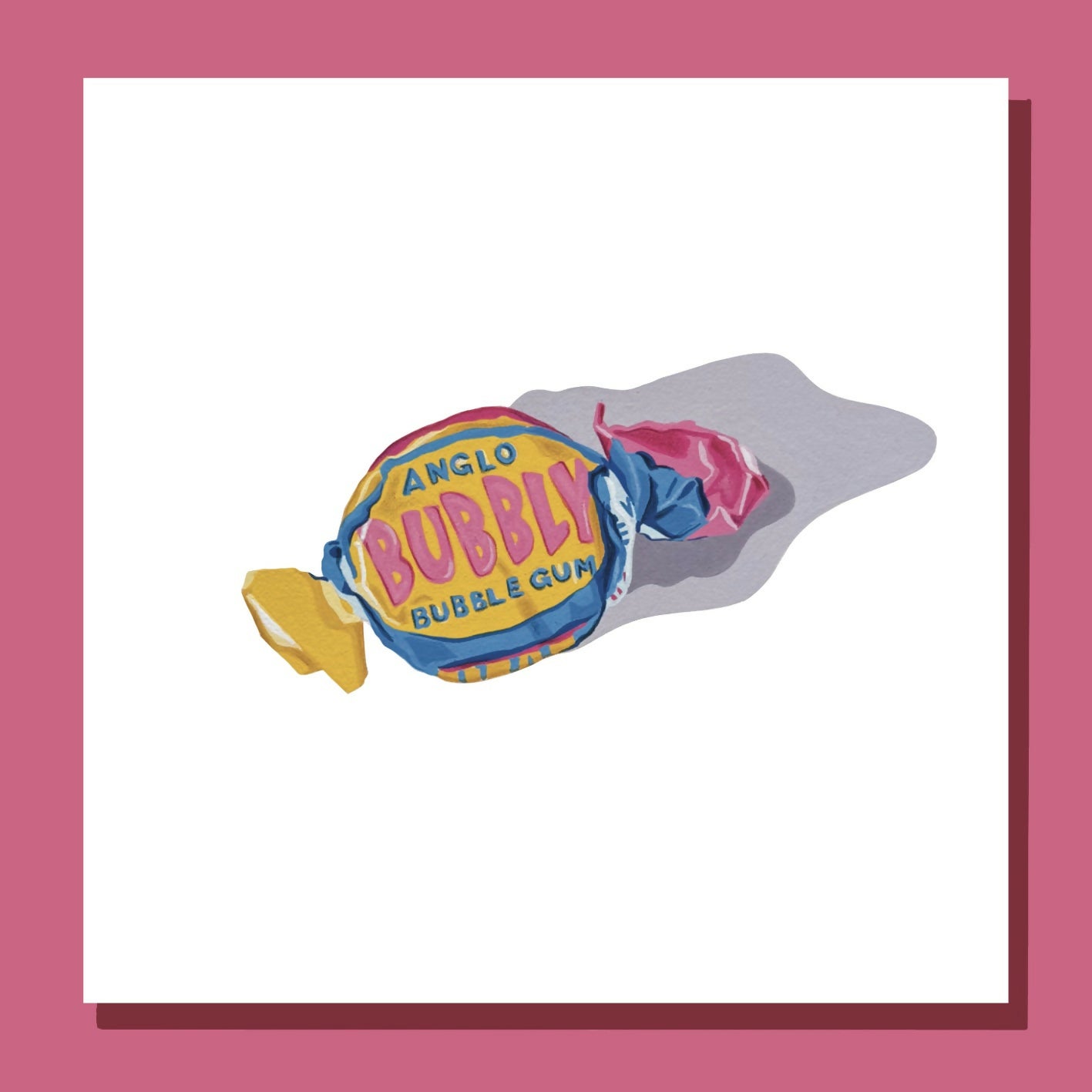 Retro Gum Greetings Card