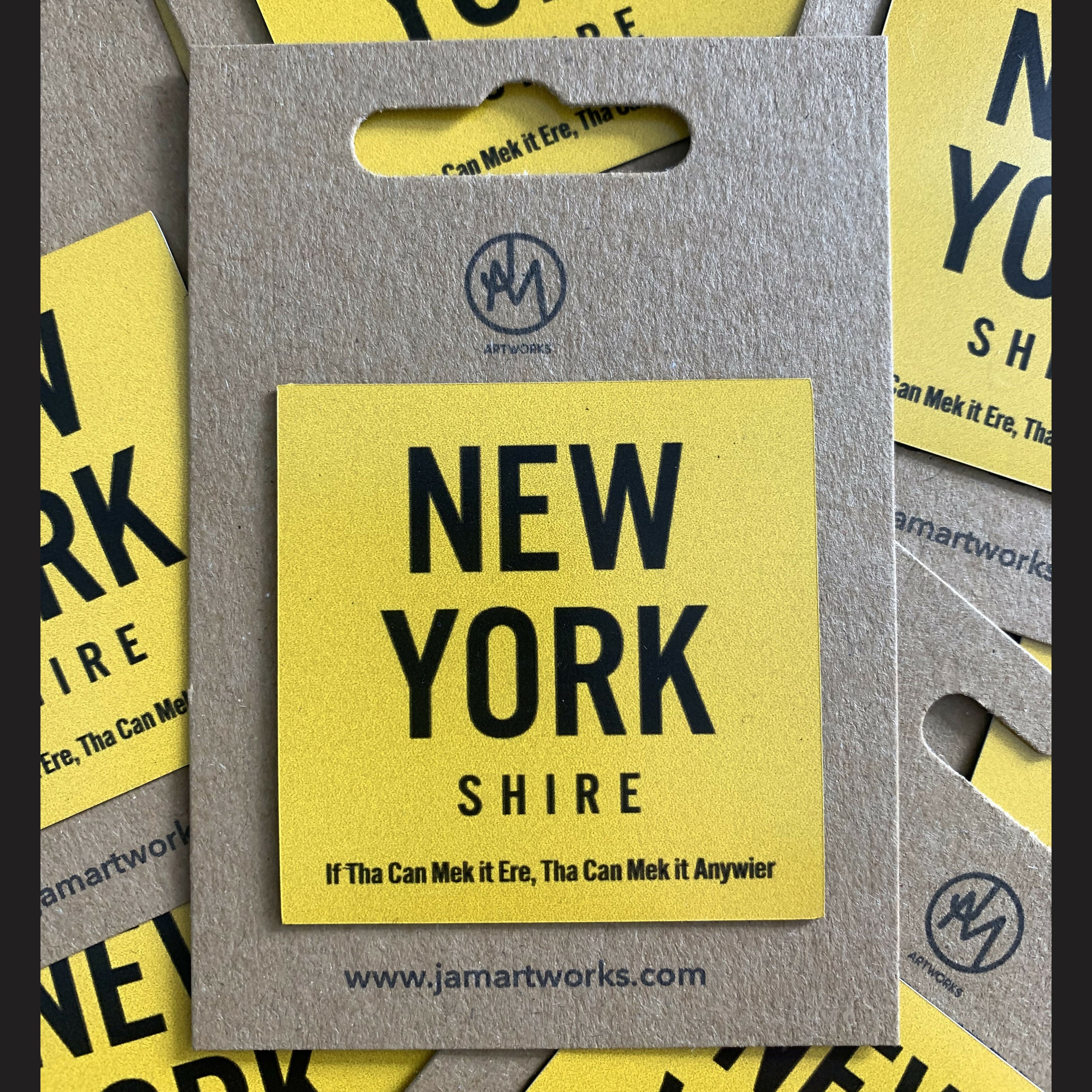 NEW YORKshire Small Vinyl Fridge Magnet