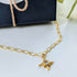 North Star Necklace with Cubic Zirconia Centre on Oval Gold Chain