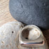Chunky Sterling Silver Lozenge shaped Signet ring Size R