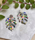Funky Pattern Collection - Monstera Leaf Polymer Clay Earrings