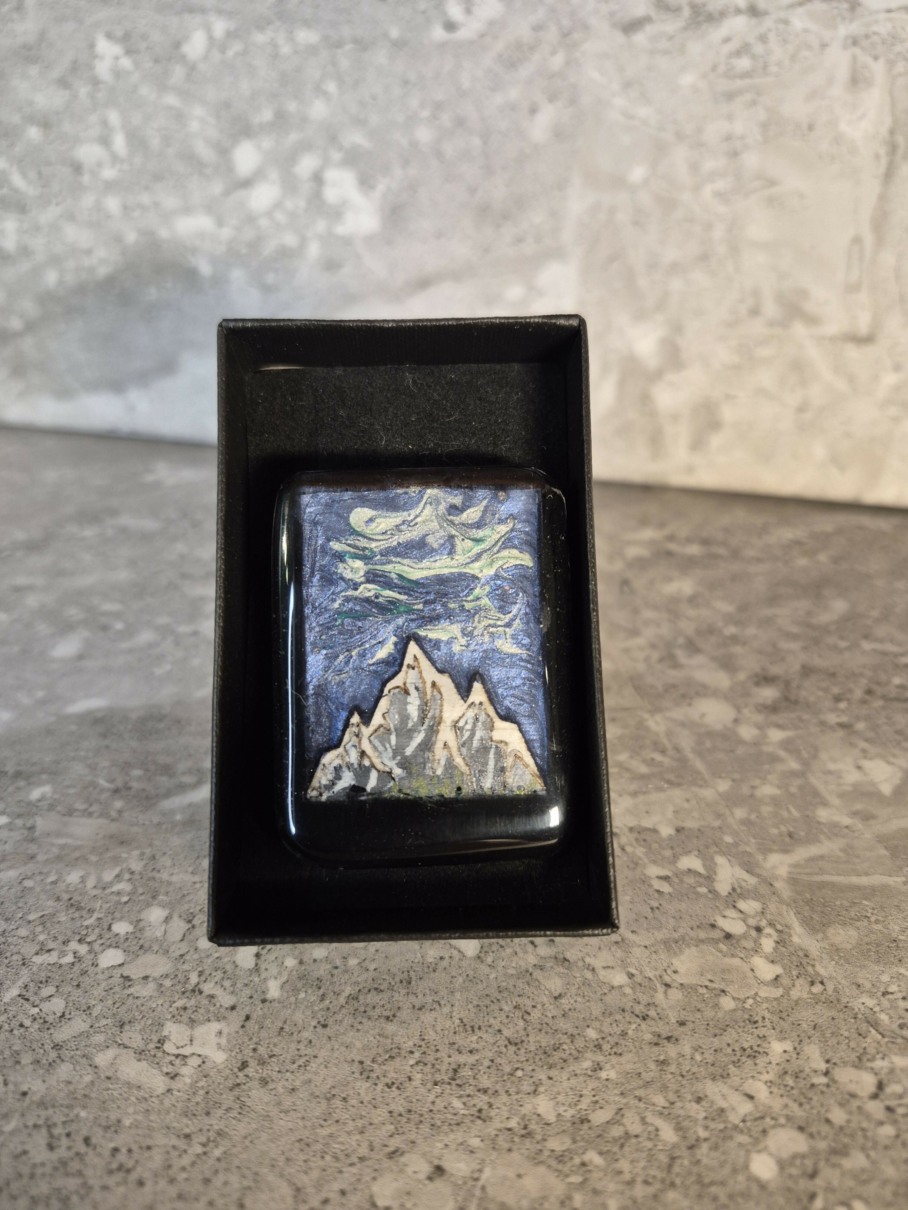 Unique Handcrafted Landscape Scene Pin
