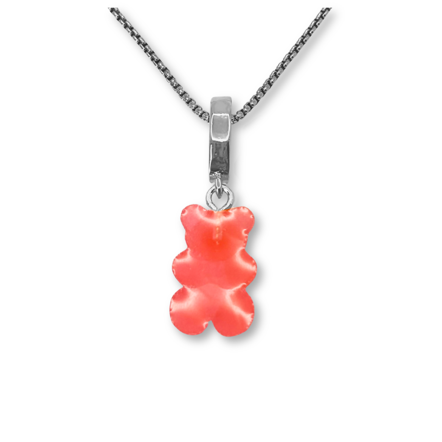 Sugar Coated Gummy Bear Pendant in Strawberry